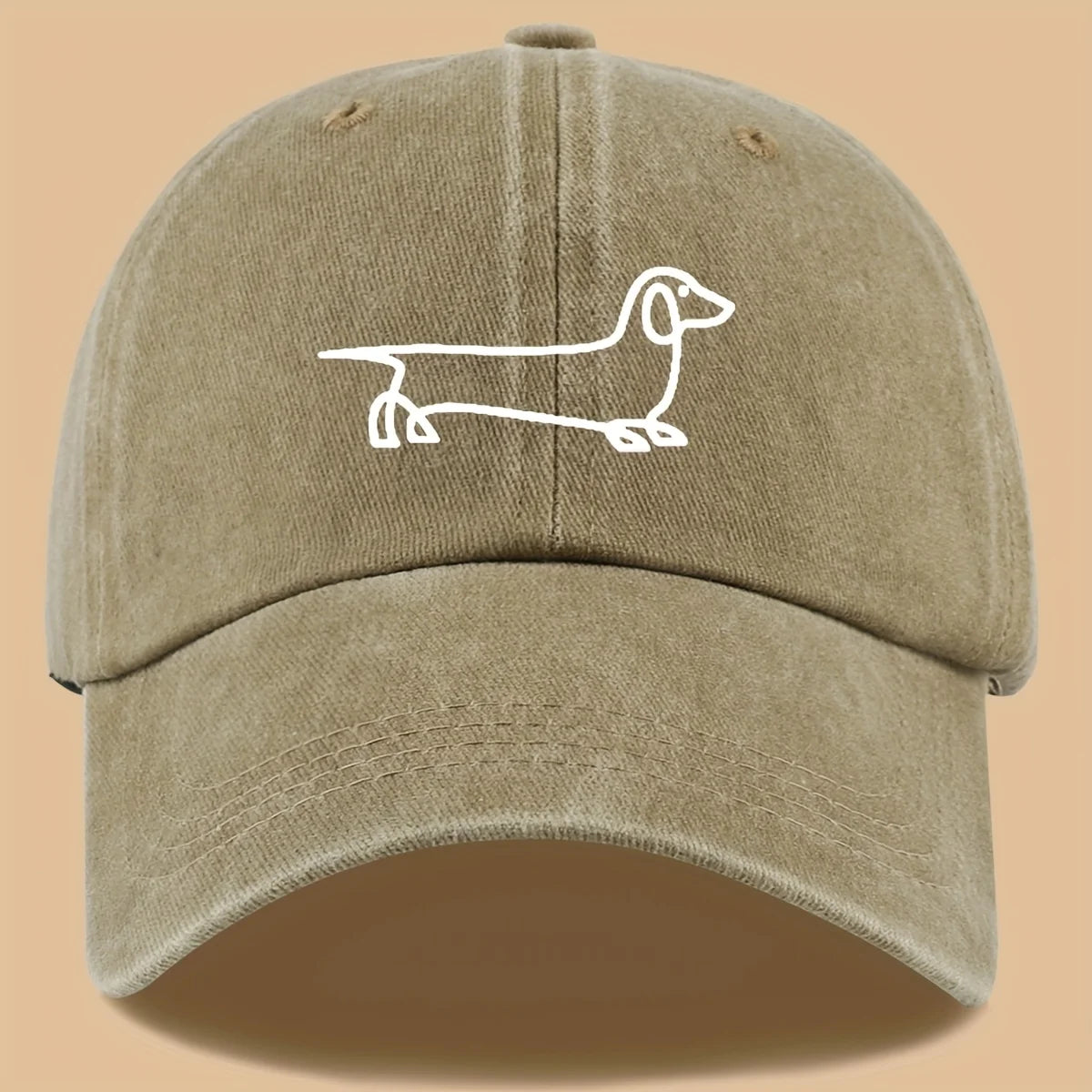 Simple Dog Print Baseball Cap, Versatile For Both Men And Women