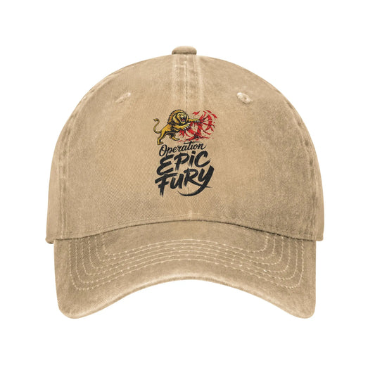 Operation Epic Fury 2026 Washed Baseball Cap