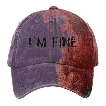 Trendy 3D Printed Halloween Hat Tie-Dye Horror Baseball Hat