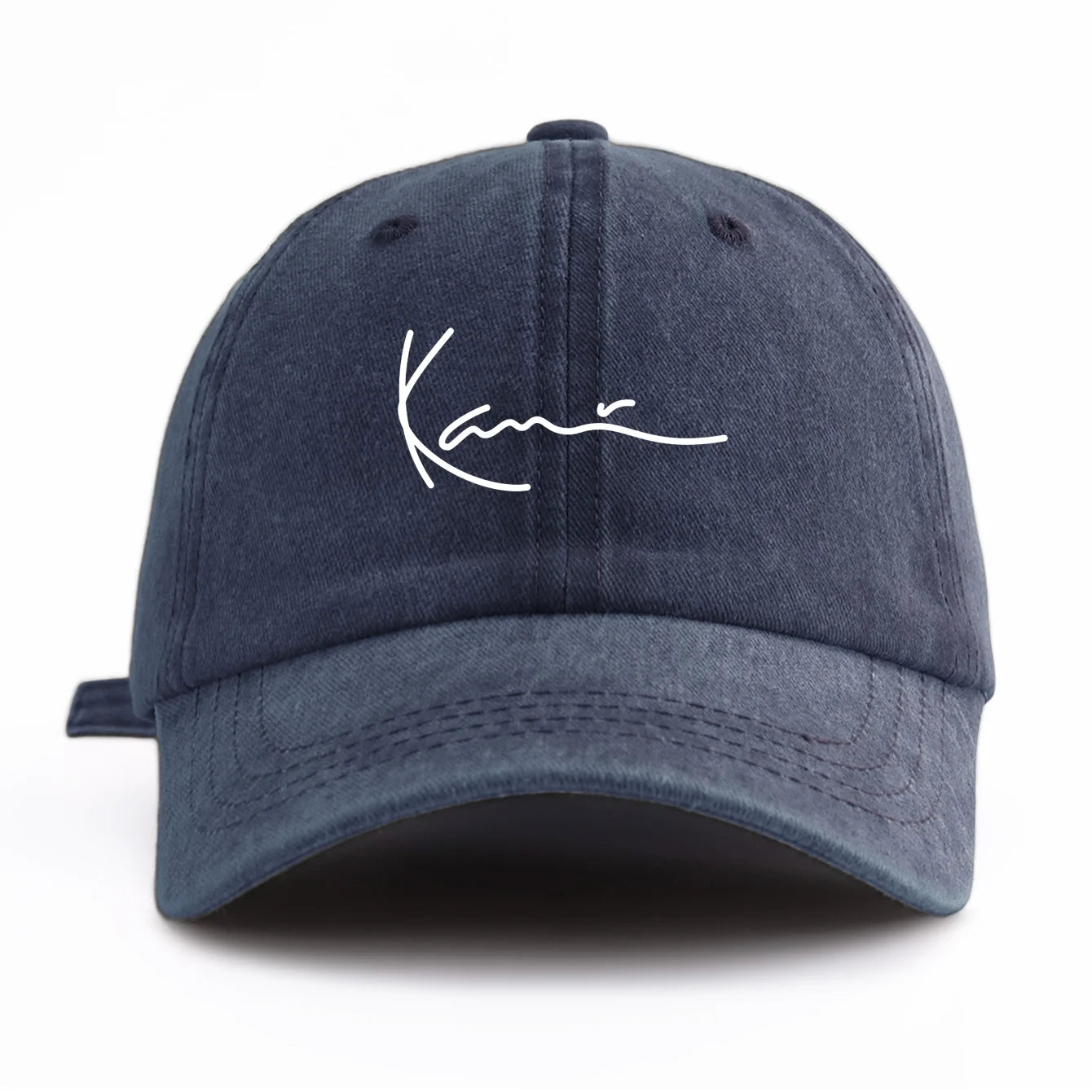 K Print Washed Baseball Cap For Adults
