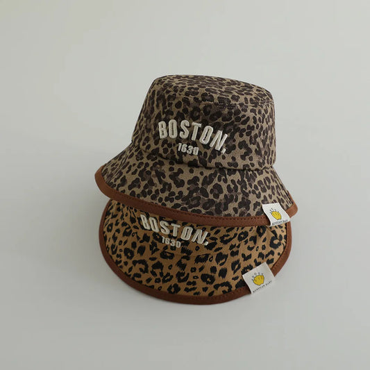 Men's Summer Sunscreen Bucket Hat Women's Panama Hat BOSTON Printed Letter