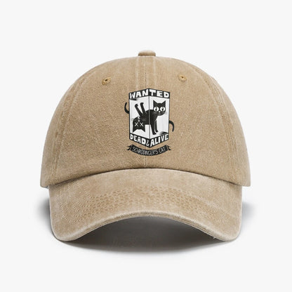 Schrodinger Cat Wanted Dead and Alive Baseball Cap
