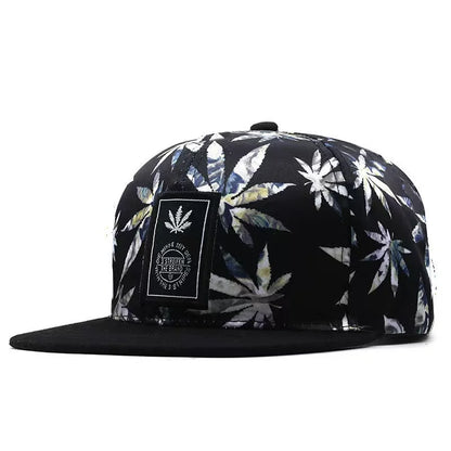 Unisex Fashion Maple Leaf Printing Baseball Cap Snapback Caps Cowboy Hat Men