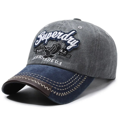 Unisex Sporty Cotton Washed Baseball Cap - Stylish ORIGINAL THE BLACK Letter Embroidery