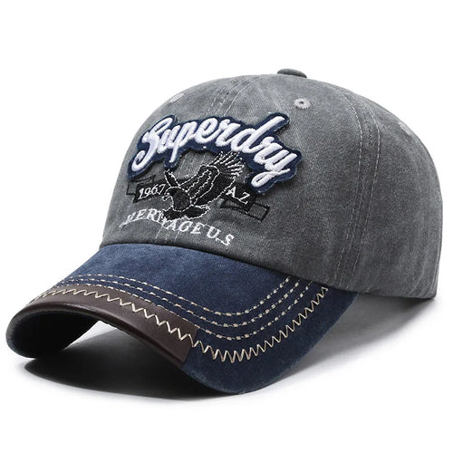 Unisex Sporty Cotton Washed Baseball Cap - Stylish ORIGINAL THE BLACK Letter Embroidery