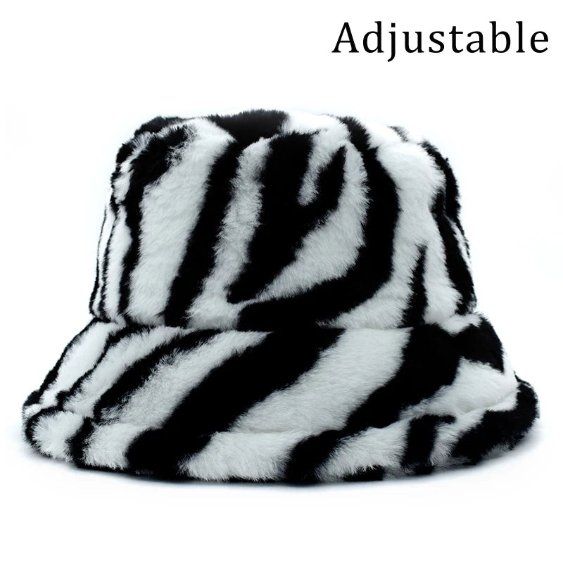 Autumn Winter Warm Hat Men Women Thick Plush Bucket Hat