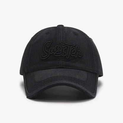 Letter Threedimensional Embroidery Soft Top Hole Circumference Cap Baseball Cap