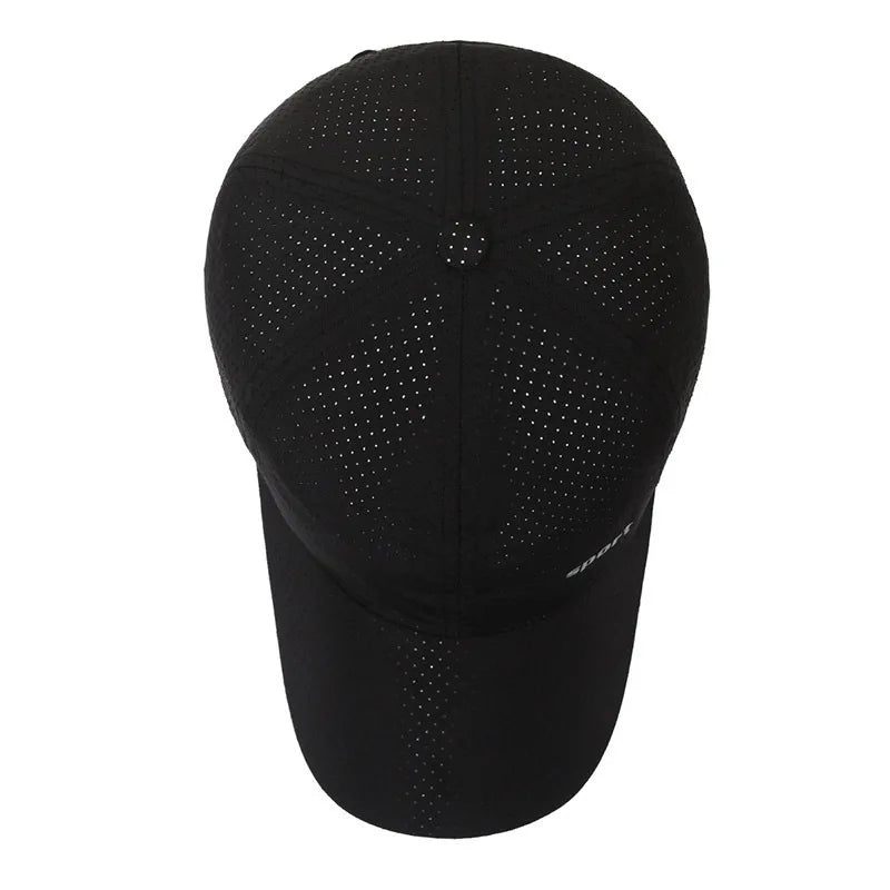 New Summer Men Women Snapback Quick Dry Mesh Baseball Cap