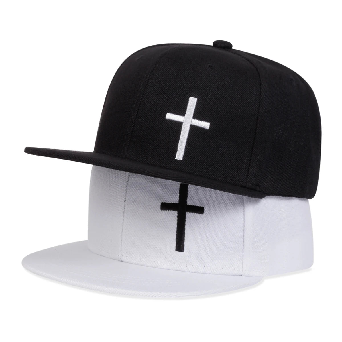 Unisex Cross Embroidery Hip-hop Hats Baseball Caps Snapback Caps