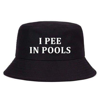 I Pee in Pools Bucket Hat Funny Cotton Summer Fisherman Cap For Men Women