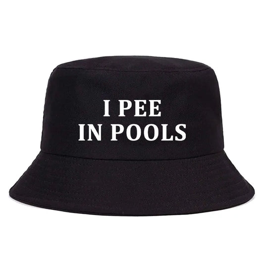 I Pee in Pools Bucket Hat Funny Cotton Summer Fisherman Cap For Men Women