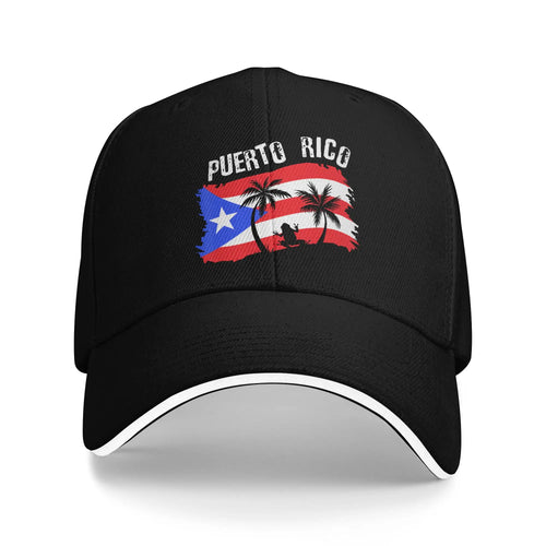 Coqui Frog Puerto Rico Flag Puerto Rican Casual Baseball Cap