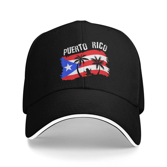 Coqui Frog Puerto Rico Flag Puerto Rican Casual Baseball Cap