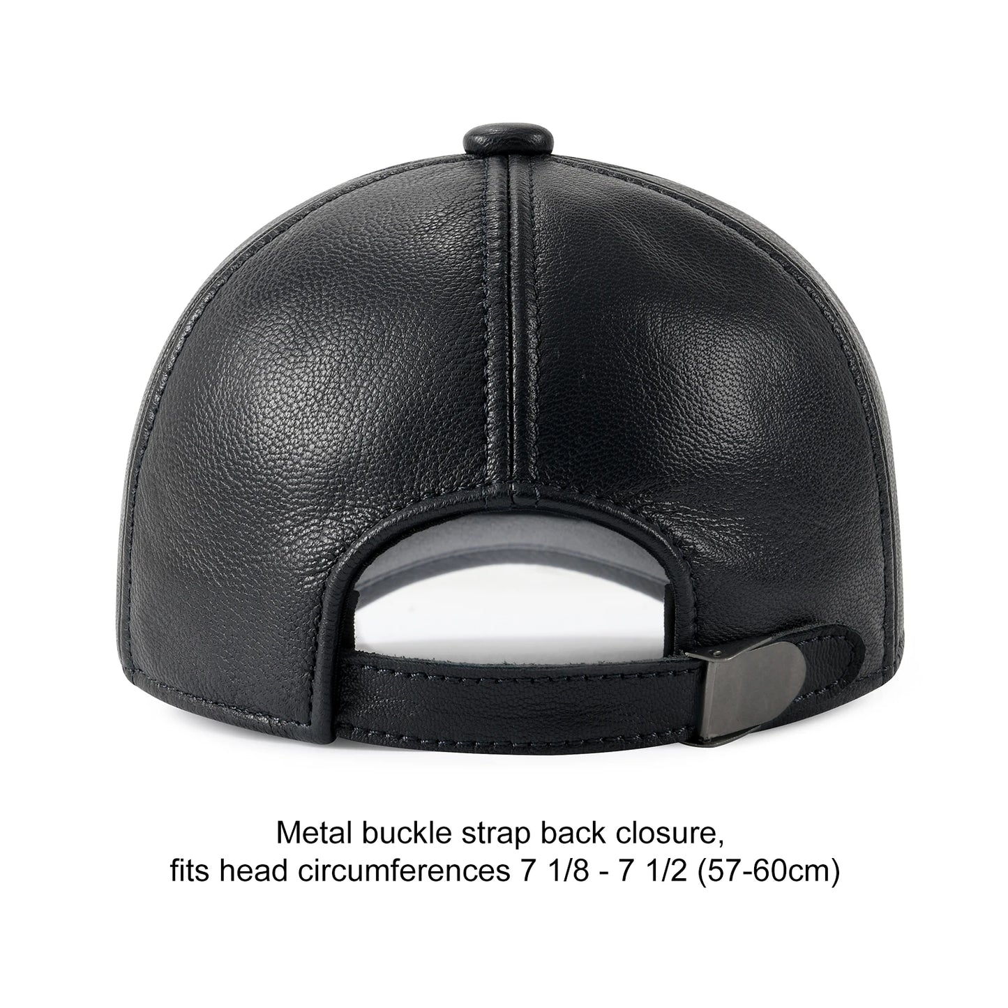 FEINION Men's Baseball Cap Winter Driving Hunting Fishing Hat Genuine Leather Ivy Fashion Beret Flat Cap.