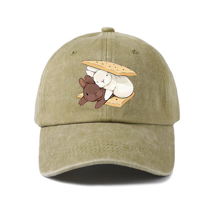 Whimsical Creature Illustration Baseball Cap
