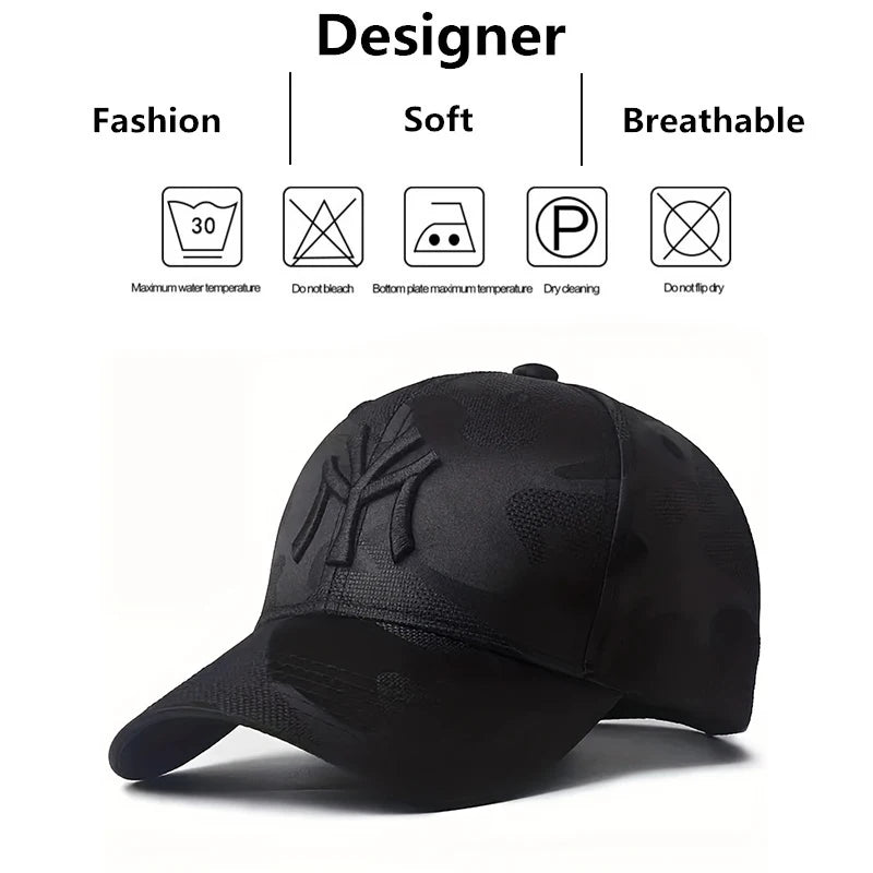 Unisex Letter Embroidery Camouflage Baseball Caps