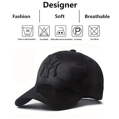 Unisex Letter Embroidery Camouflage Baseball Caps