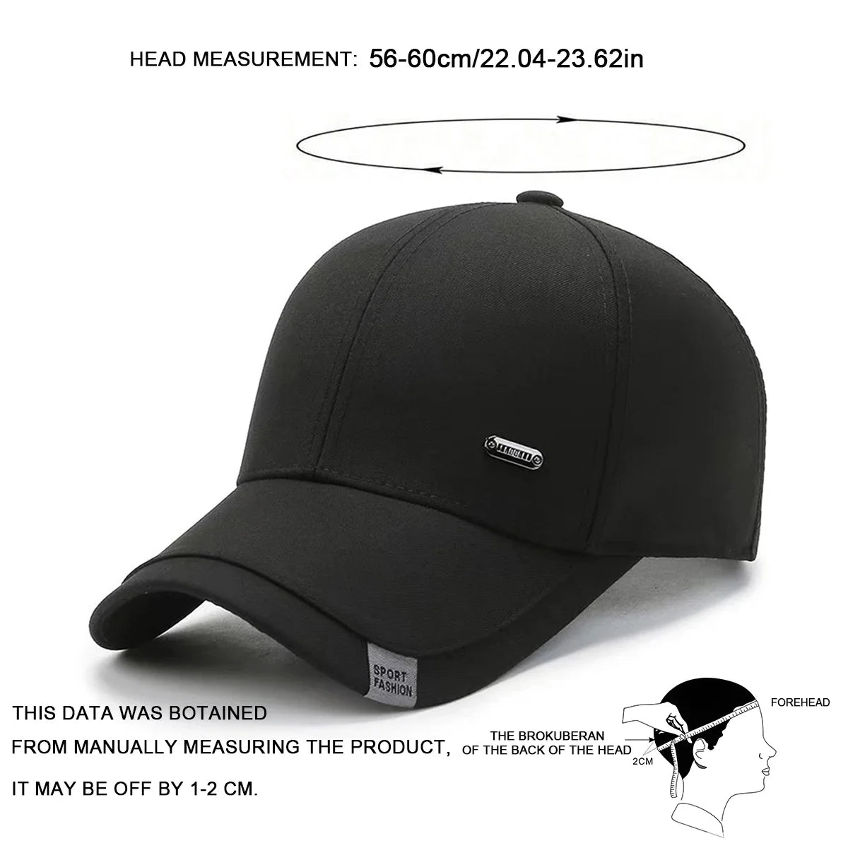 Unisex Small Iron Label Baseball Caps