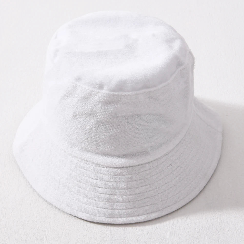 Simple Terry Cloth Towel Bucket Hat