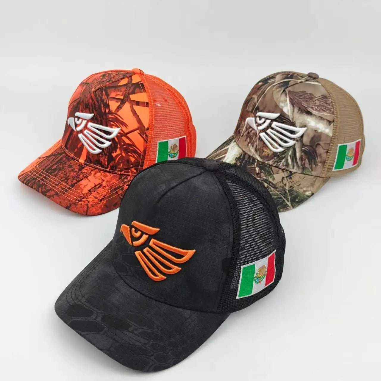 Unisex Mexican Eagle Label Baseball Caps
