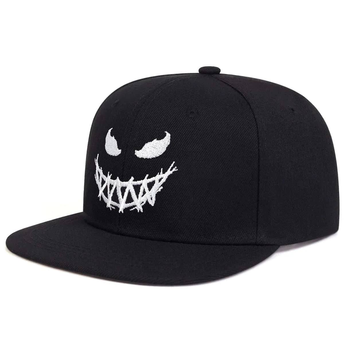Unisex Personality Ghost Expression Embroidery Hip-hop Hats Snapback Caps