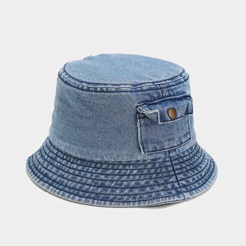 Cotton Style Bucket Hat Men Women Trendy Lightweight