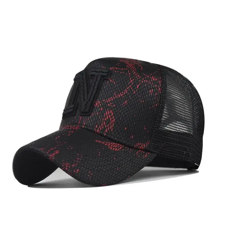 New Mesh Baseball Caps For Men Casual Embroidered Snap Back Mens Caps