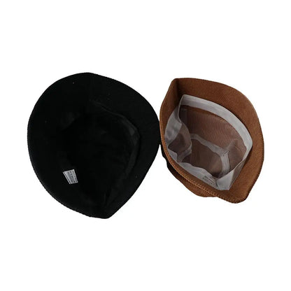Casual Simple Fashion Outdoor Unisex Soft Sun Hats Corduroy Bucket Hat