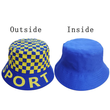 1 Piece Men's Outdoor Sports Sun Protection Fisherman's Hat, Plaid Bucket Hat