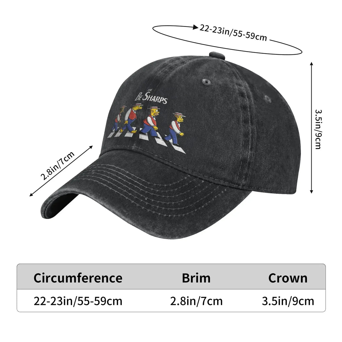 The Be Sharps-The S-simpsons Cartoon Baseball Cap