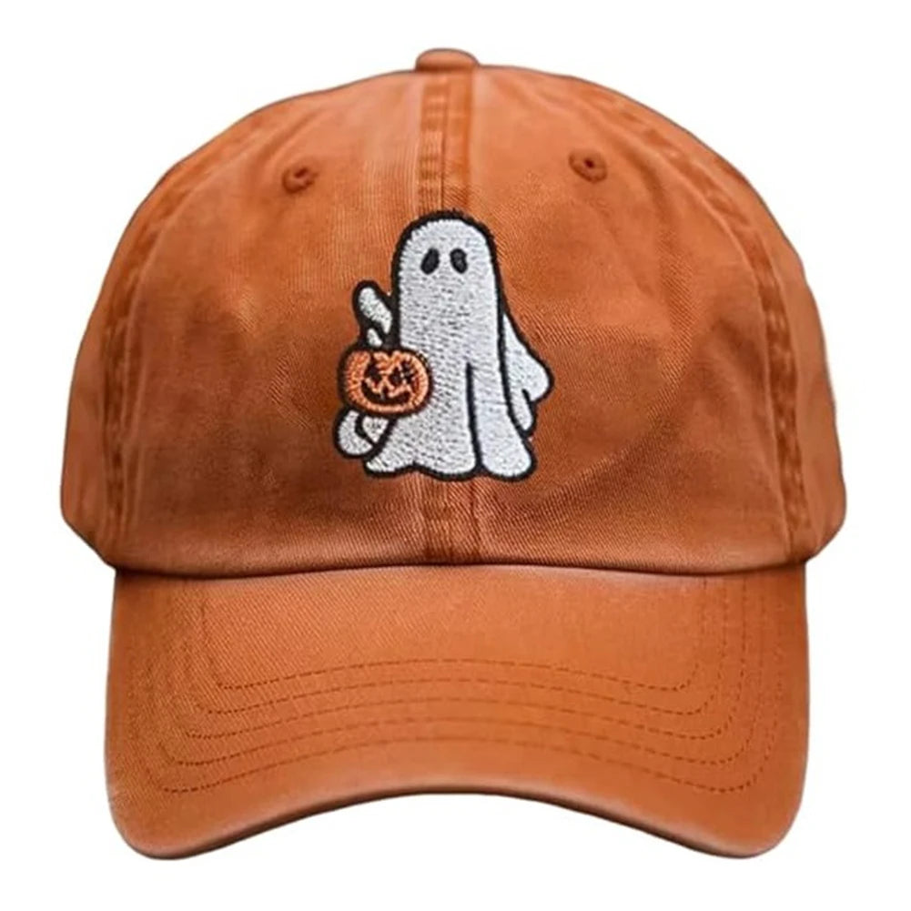 Halloween Pumpkin Face Baseball Hat For Women Men