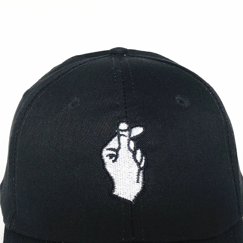 Fashion Cotton Hand Rose Love Gestures Finger Baseball Caps