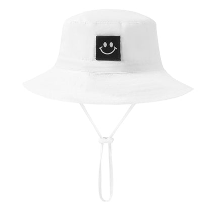Summer Panama Baby Girls Hat Cute Smile Face Boys Fisherman Hat Baby Bucket Hat for Kids Toddler Bonnets