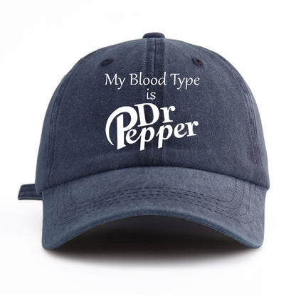 Drpepper Print Washed Baseball Cap For Adults