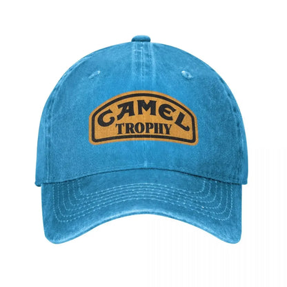 Camel Trophy Classic Logo Baseball Cap Vintage Distressed Denim