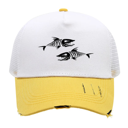 'Fishing' Pattern Print Design Baseball Cap
