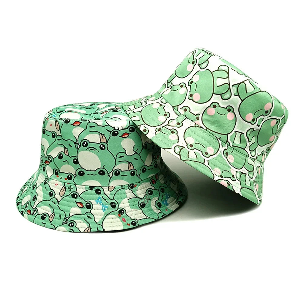 Male and Female Students Cute Sun Shading Basin Hat Bucket Hat Cartoon