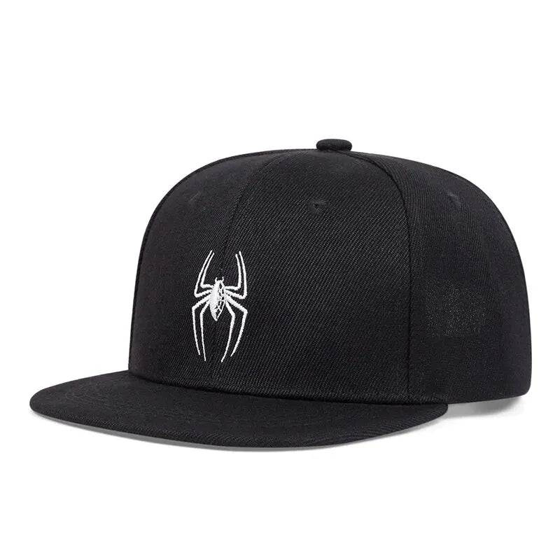 Children Spider Embroidery Snapback Caps