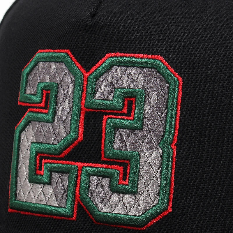 New 23 Embroidery Suede Hip Hop Cap Men And Women Adult