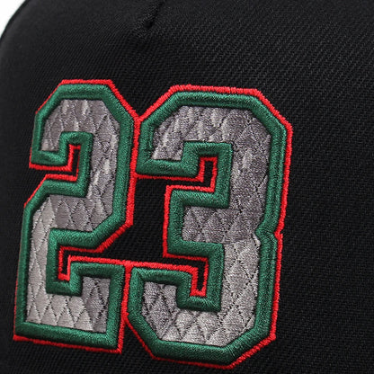 New 23 Embroidery Suede Hip Hop Cap Men And Women Adult