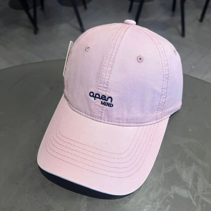 Women Embroidery Letter Baseball Cap Solid Color Cotton Peaked Hat
