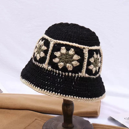 Autumn New Crochet Korean Handmade Bucket Hat Women
