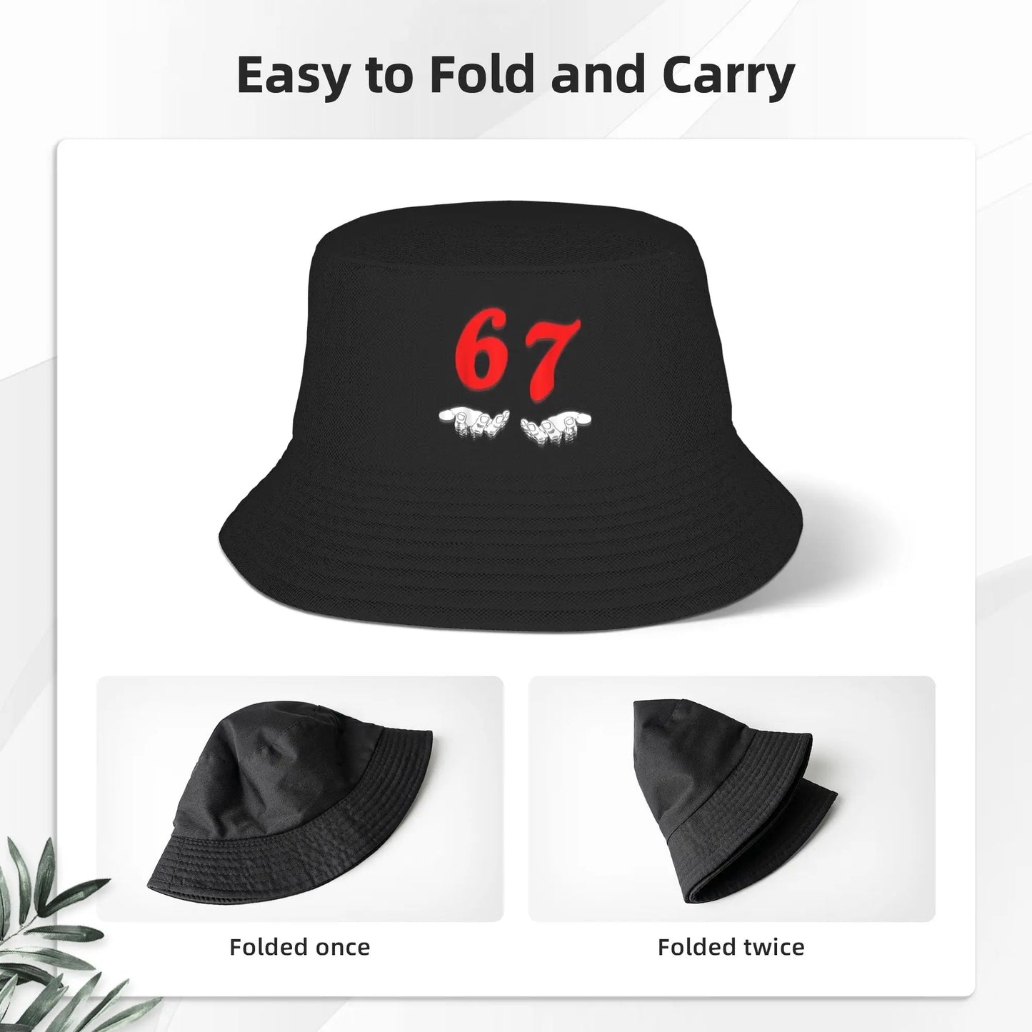 Funny Six Seven 67 Meme Bucket Hat