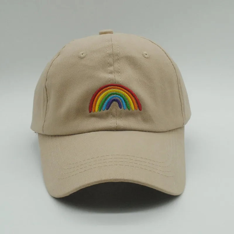 Rainbow Embroidered Baseball Cap Suitable For Both Men And Women
