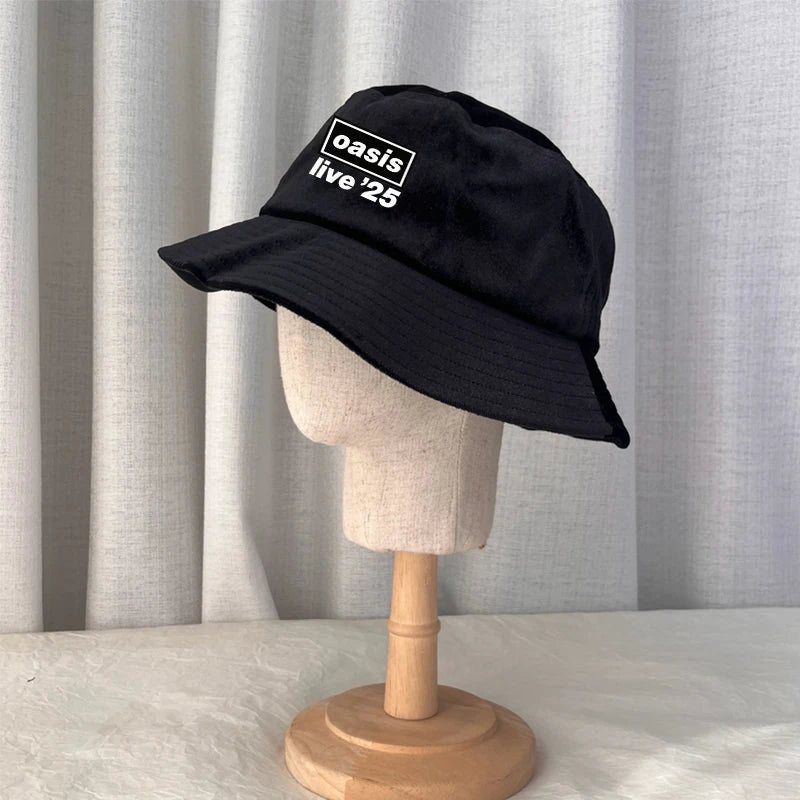 OASIS Black Solid Dots Bucket Hat Two Side Wear Unisex Men Women