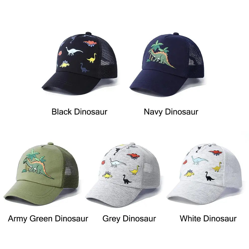 Adjustable Baseball Hat Dinosaur Printed Quick Drying Mesh Baseball Hat