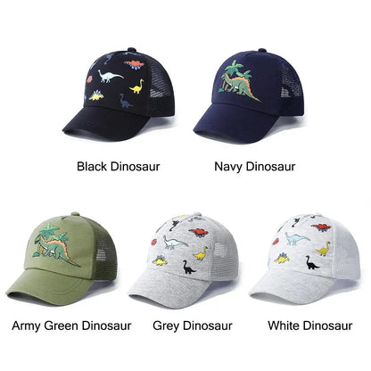 Adjustable Baseball Hat Dinosaur Printed Quick Drying Mesh Baseball Hat