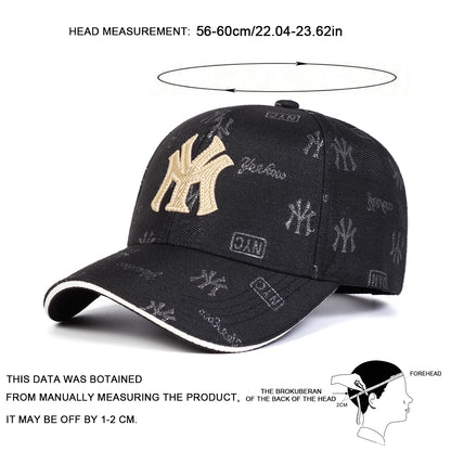 Unisex MY Letter Embroidery Baseball Caps