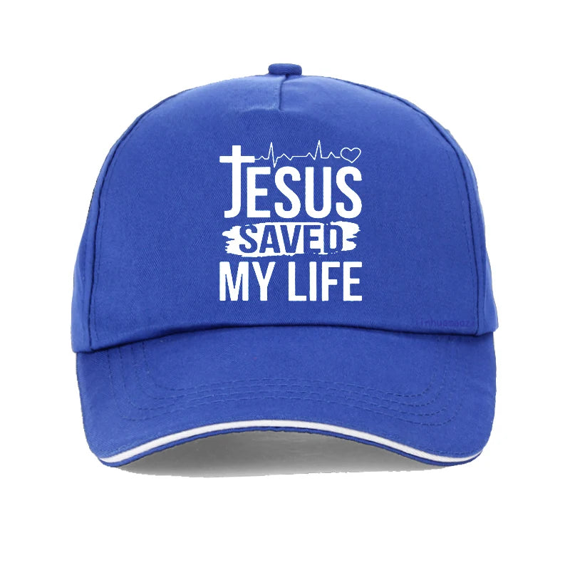 Summer Hat Printed Jesus Saved My Life Baseball Cap