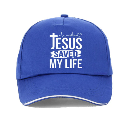 Summer Hat Printed Jesus Saved My Life Baseball Cap
